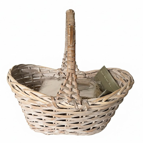 White Packing basketr set  Wholesale Purple Handwoven Willow Gift Basket with Handle | Easter Hamper