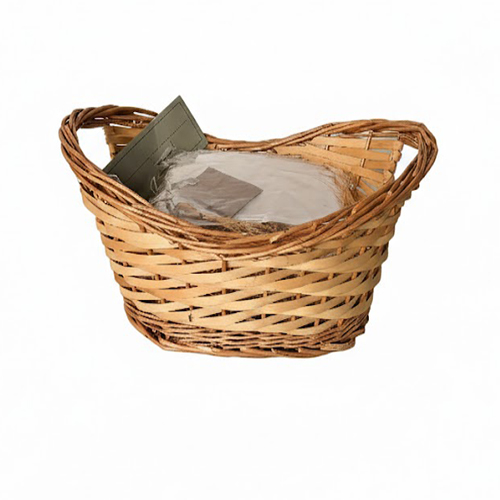 Wicker Tray  Wholesale Purple Handwoven Willow Gift Basket with Handle | Easter Hamper